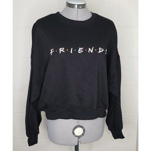 H&M Friends TV Show Novelty Women's Crewneck Sweatshirt Black Medium